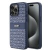 DKNY DKHCP15XPRTHSLB iPhone 15 Pro Max 6.7  niebieski/blue hardcase Leather Mono Stripe & Metal Logo